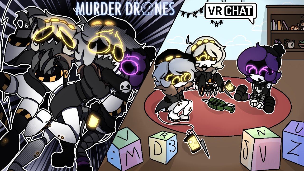 VRCHAT MURDER DRONES But We Get Scared And Cope With Our Trauma!!! | HALLOWEEN EDITION 👻|