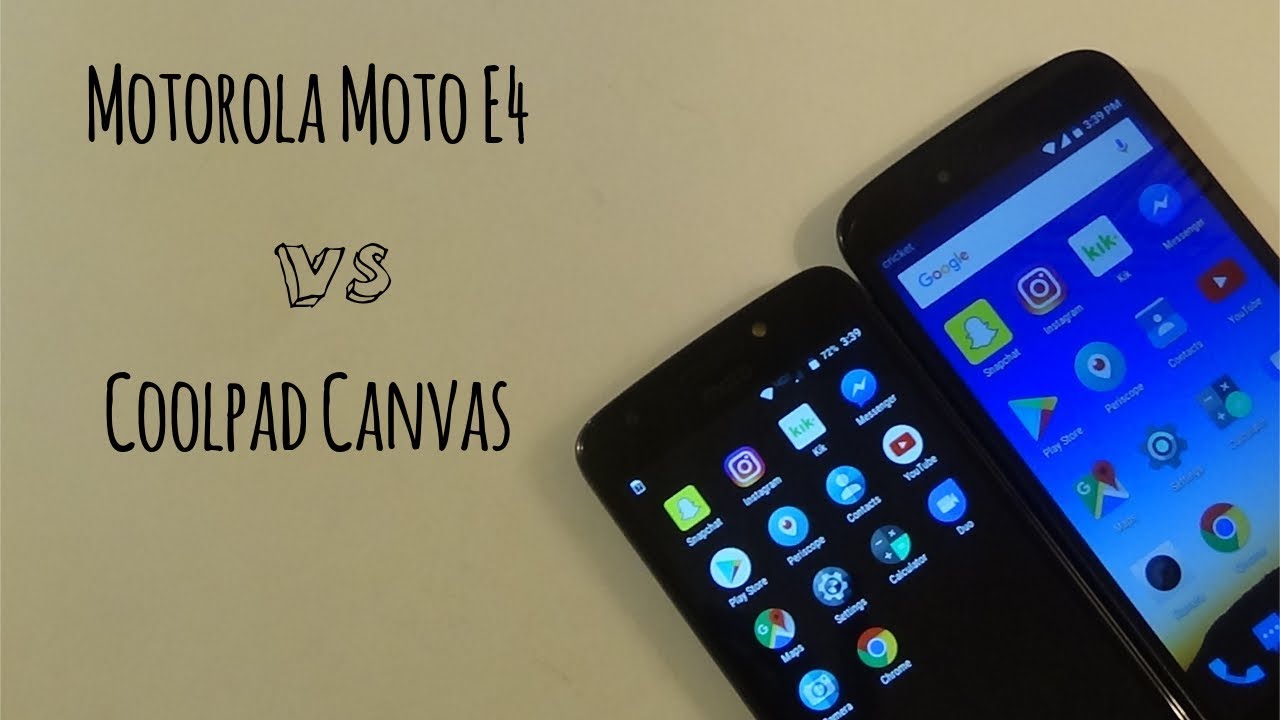 Motorola Moto E4 vs Coolpad Canvas