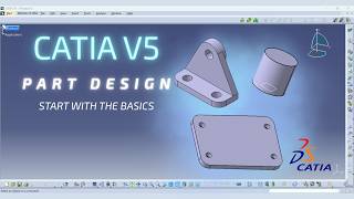 Designing 3 Workpieces - CATIA English Tutorial For Beginners Assembly Design Project