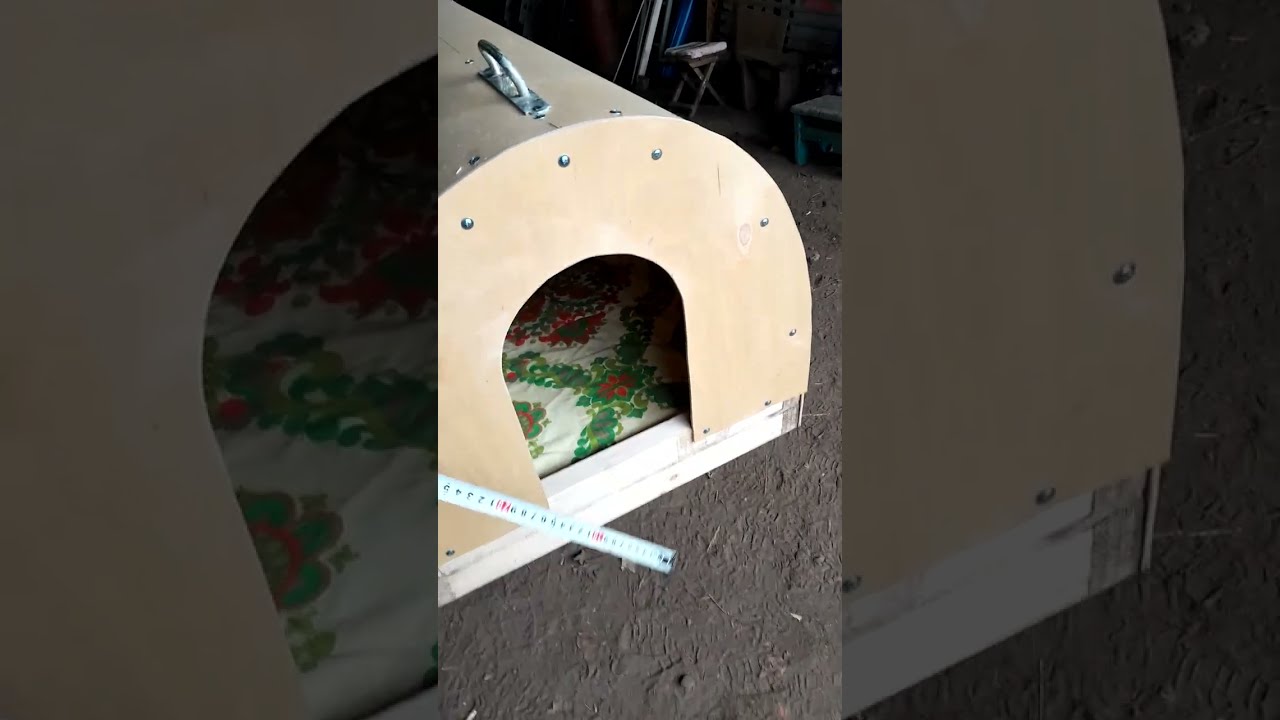 тёплый пол, инфракрасный электрический в домике для кошек