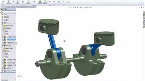 Solidworks Assembly Tutorial - 2 cylinder engine