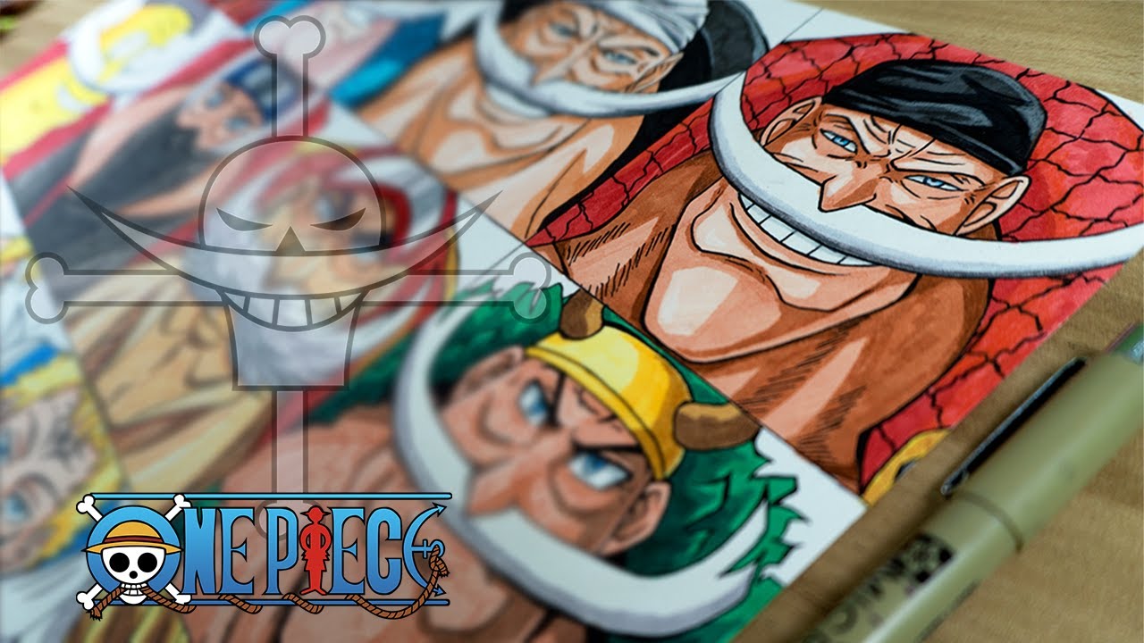 Drawing Whitebeard in Different Styles One Piece YouTube