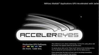 Military MATLAB applications GPU-accelerated with Jacket