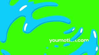 Cartoon Water Splash FX Green Screen 2D Animation