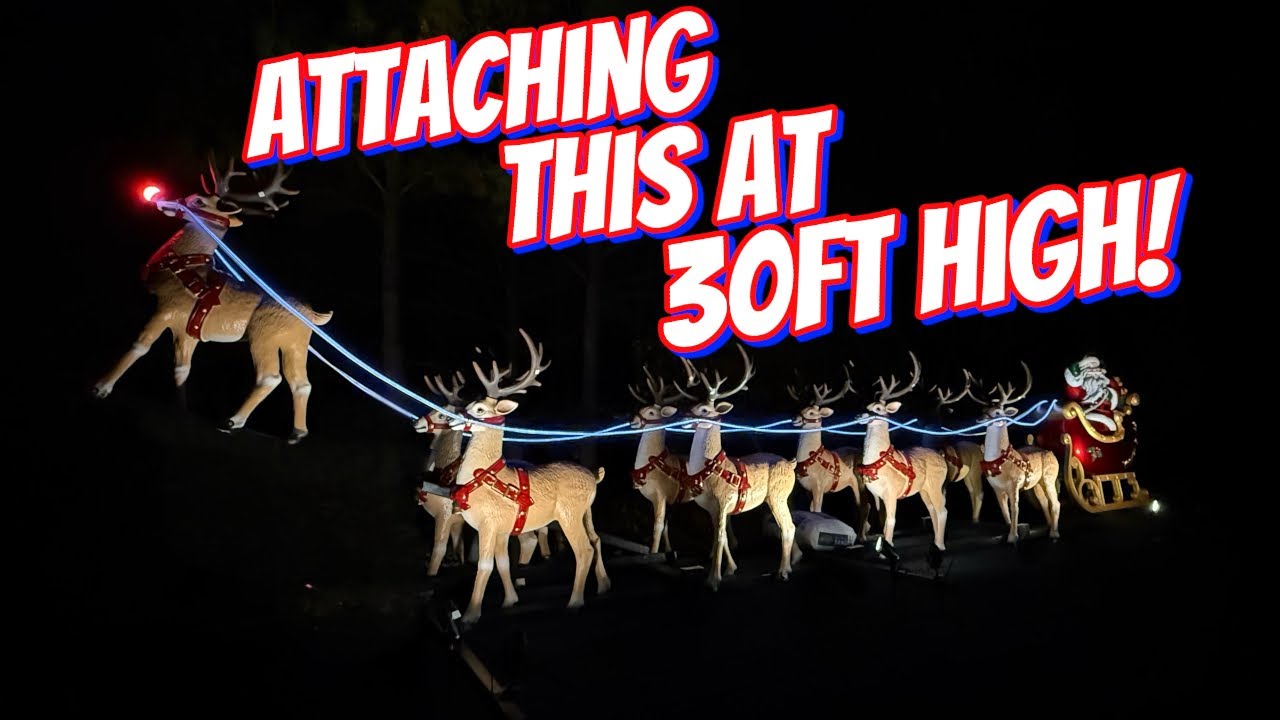 Как установить вирусную фигурку Санты и оленей из Home Depot на крышу (без повреждений!)