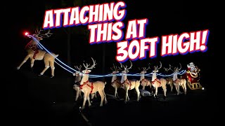 How to Install the Viral Home Depot Santa & Reindeer on Your Roof (No Damage!)