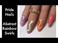 Pride Nails | Abstract Rainbow Swirls | Nail Art Tutorial