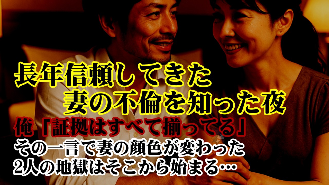 【離婚】長年信頼してきた妻の不倫を知った夜…俺は静かにすべての証拠を集めた俺「証拠はすべて揃ってる」その一言で、妻の顔色が変わった…2人の地獄はそこから始まる…【シタ妻】