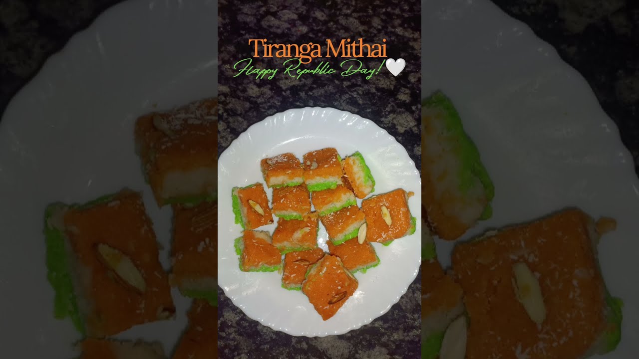 Republic day🇮🇳 pr bnaye aese teen ingredients se mithai ki sb khate rh jaye😋🤍|