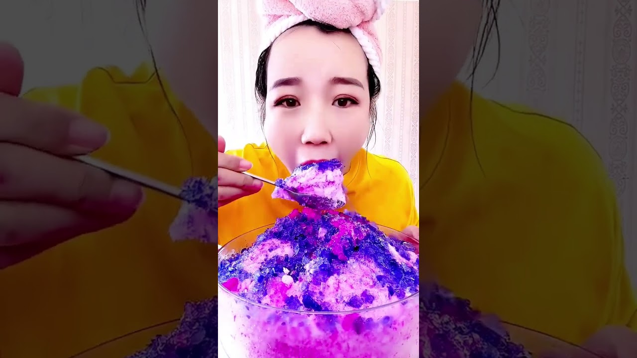 ASMR QIAN SOFT CRUNCHY DRY POWDERY FLAVOURED ICE