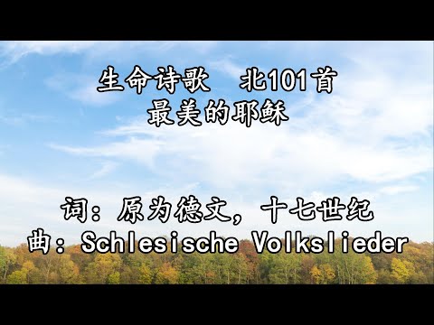 生命诗歌 北101 大129 最美的耶稣 2