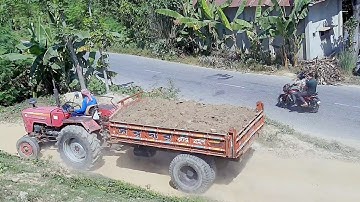 Soil load tractor in The Biggest River Site Unloading Digital hydraulic facility system method Ep.49