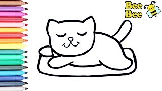 Раскраска для детей ЖИВОТНЫЕ - КОТИК. Рисуем Милого Котенка. Мультик - раскраска. УЧИМ ЦВЕТА Раскраска для детей ЖИВОТНЫЕ - КОТИК. Рисуем Милого Котенка. Мультик - раскраска. УЧИМ ЦВЕТА