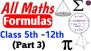#pramitcoachingclasses #thegrammarstore all maths formulas class 5th
-12th (part 3) formula revision questions rev...