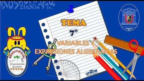 VARIABLES Y EXPRESIONES ALGEBRAICAS