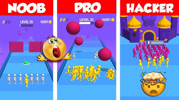 NOOB vs PRO vs HACKER vs GOD - Count Master 3d | MAX LEVEL in Crowd Runner 3D - Gameplay | ikko fire