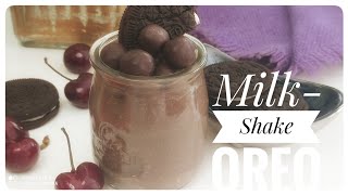 ميلك شيك بالاوريو والخوخ الطبيعي بدون سكر وبدون ايس كريم/ Milk-shake Oreo pêche