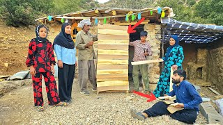 Mountain Survival Building a New Wooden Door Before the Rains in the Zagros