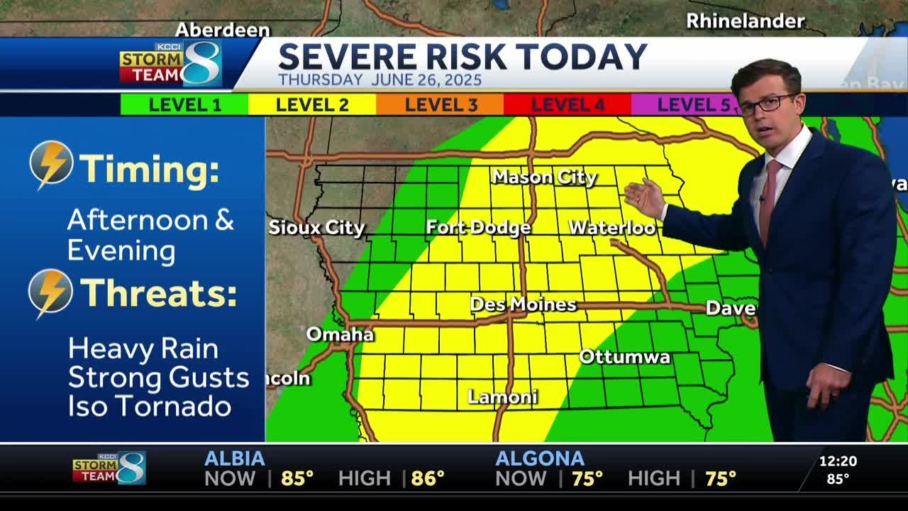 Iowa weather: One more round of storms before some drier days - YouTube