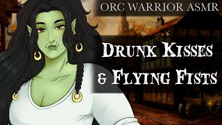 Drunk Kisses & Flying Fists || Orc Warrior ASMR {Protective} {Growls & Kisses} {Body Worship}