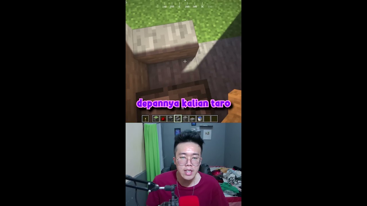 Cara Membuat Pintu Rahasia Otomatis Di Minecraft #shorts