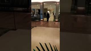 Bigfoot walking through the lobby