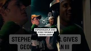 @StephenWilsonJr Teaches George Foreman how to Box