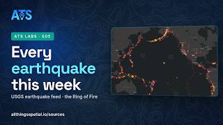 USGS earthquake feed: every quake of the past week on a live map