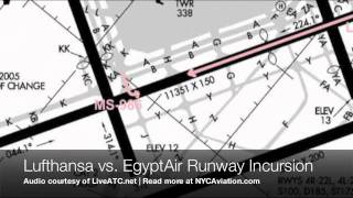 Lufthansa Jet in Near-Miss with EgyptAir Plane at JFK: Control Tower Audio