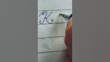 How to write capital and small alphabet Kk in cursive handwriting