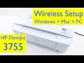 HP DeskJet 3755 - Wireless Setup- Windows /Mac /iPhone Setup - All-in-one printer