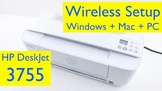 HP DeskJet 3755 - Wireless Setup- Windows /Mac /iPhone Setup - All-in-one printer