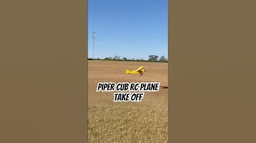 Piper Cub RC Plane TakeOff #rcplane #HobbyKing #DancingWings #pipercub #spektrumrc #rc #rcairplane