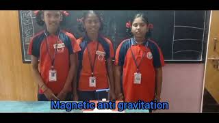 Magnetic anti gravitation project - Science fair Master Mind's E M High school Duvvada 