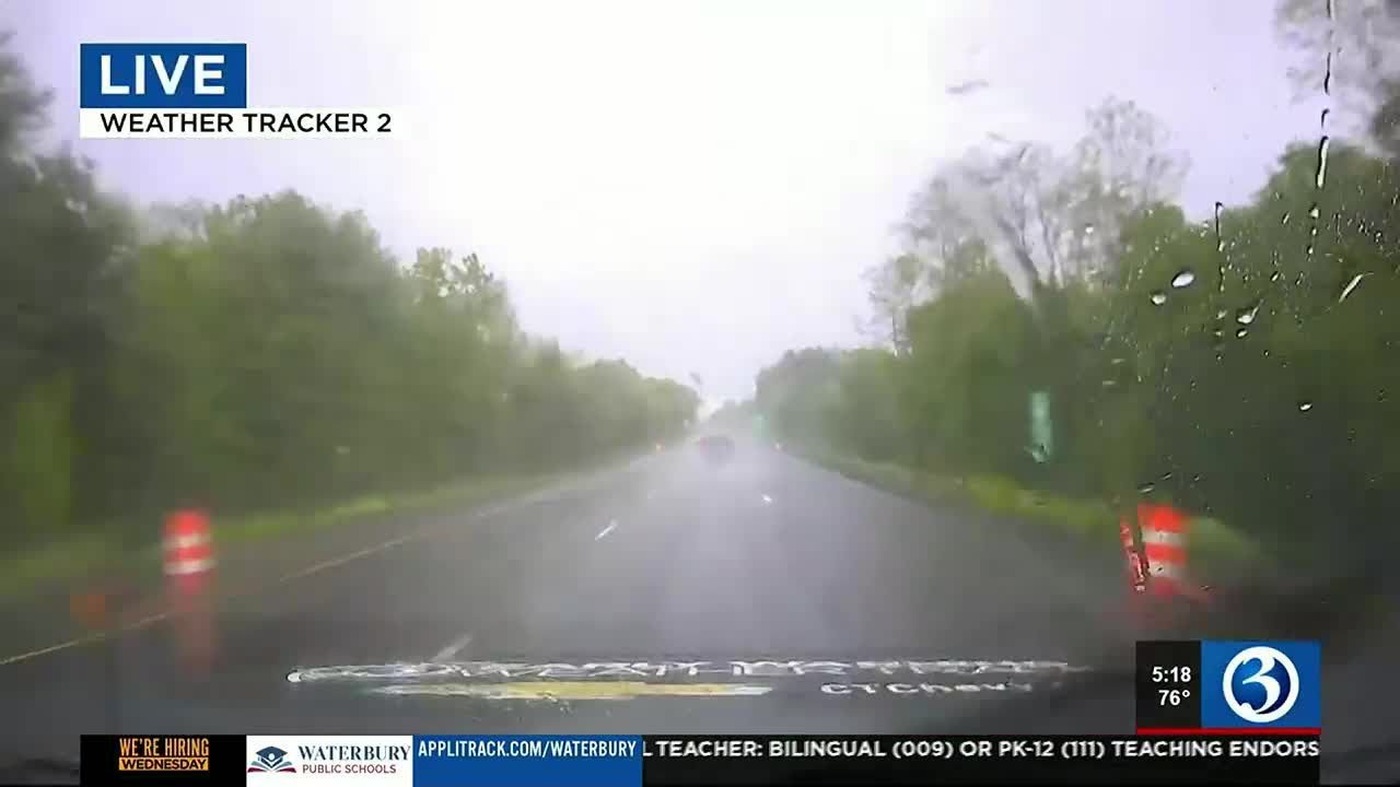 Heavy downpours on Route 8 - YouTube