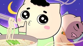 Secretly Eating Ramyeon Noods At Night