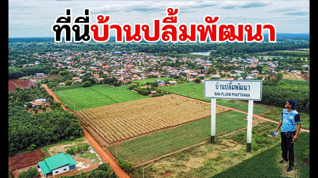 มุมสูง/ ถนนเบ้านปลื้มพัฒนา อำเภอปะคำ จังหวัดบุรีรัมย์ ถนนไทยแลนด์