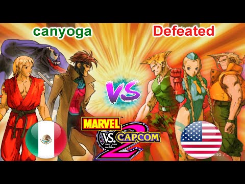 Marvel vs Capcom 2: New Age of Heroes - canyoga vs Defeated