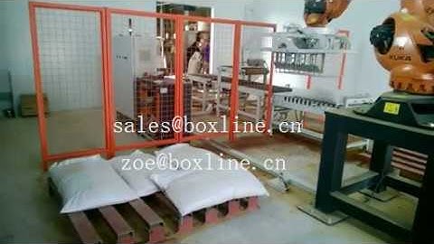 Industrial Pallet Stacking Robots Systems, Palletizer Kuka Robot for Cartons and Bags