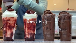 Choco vs Strawberries What's your choice? / cafe vlog