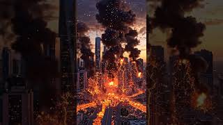 🌋 Lava Swallows the Entire City #disaster #shortvideo #shorts