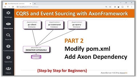 CQRS With Axon Tutorial – Part 2 – Modify the pom xml (Add Axon Dependency)