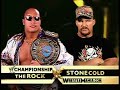 The rock vs stone cold wwf title match wrestlemania 17 promo