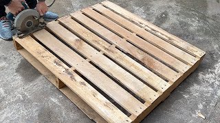 : Creativity From Pallet Wood - Unique Idea Of A Young Carpenter - Do-It-Yourself Coffee Table