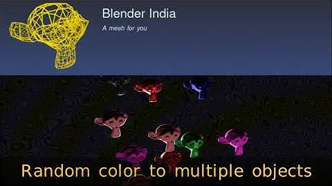 Tutorial to  Assign different colors to multiple objects with one material slot in Blender3d