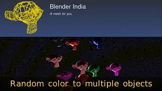 Tutorial to  Assign different colors to multiple objects with one material slot in Blender3d