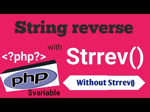 String Reverse in PHP || Strrev() in PHP || String Reverse Without Inbuilt Function ||  PHP Tutorial