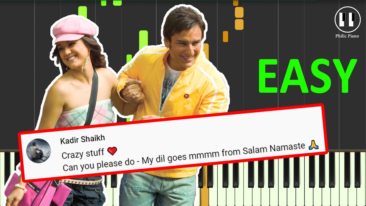 my-dil-goes-mmmm-salaam-namaste-2005-easy-piano-tutorial-youtube