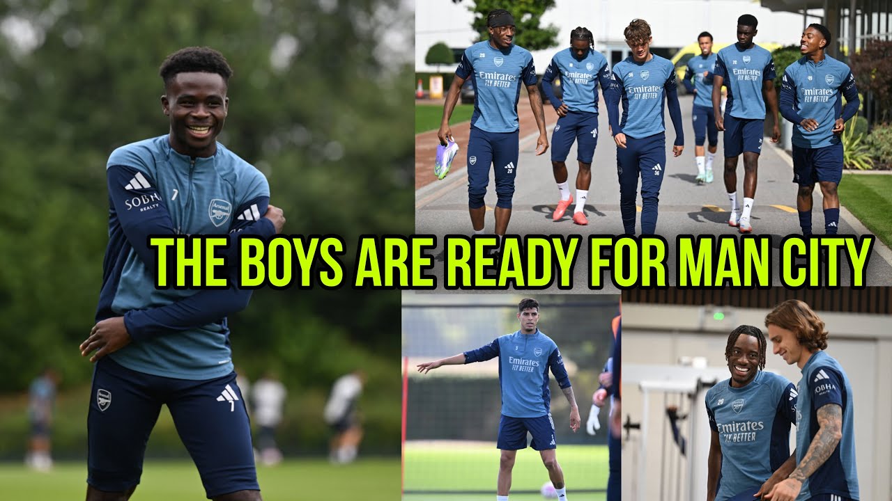 SAKA RETURNS! Arsenal Training Ahead of Man City Clash