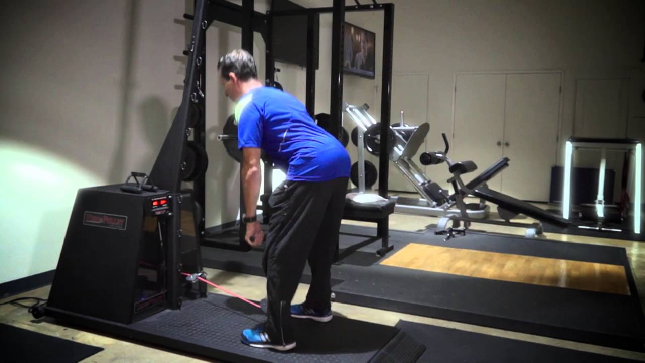 VersaPulley Flywheel Training squat variations with trainer Jacques
